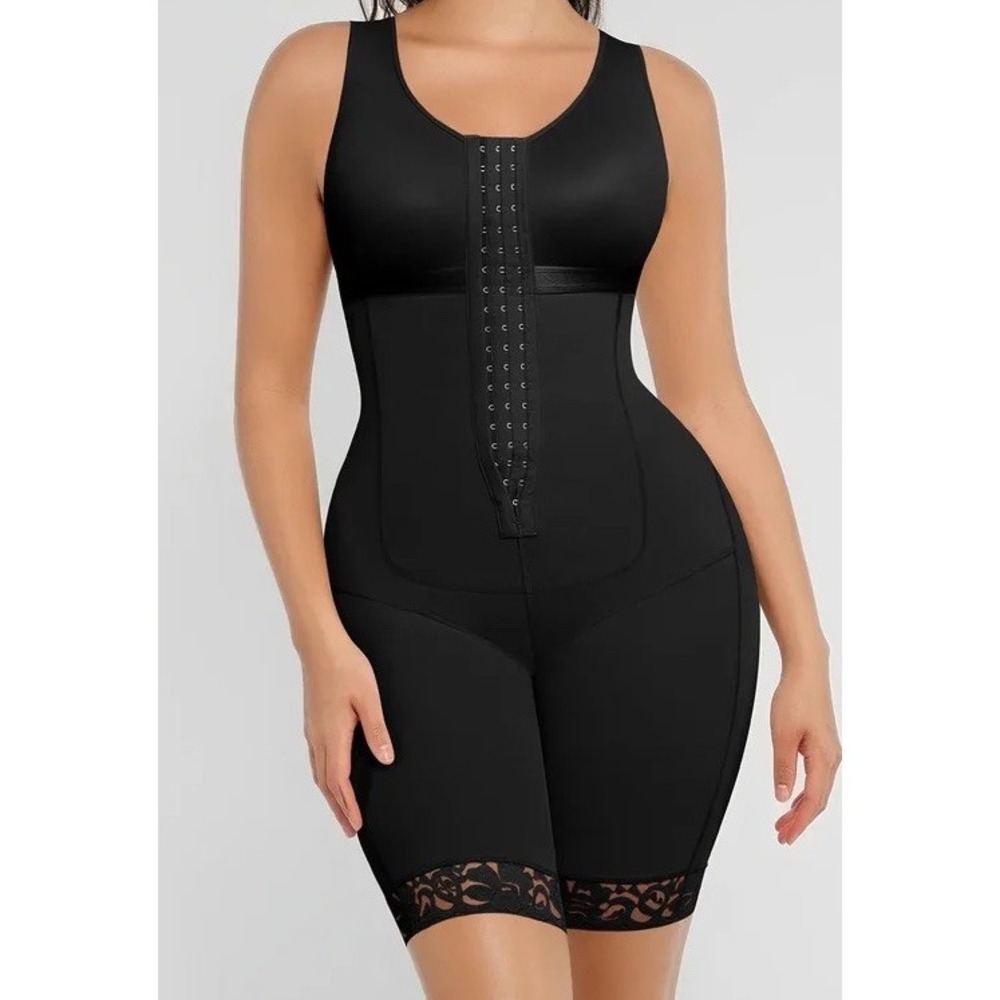 NWT Women's FeelinGirl Open Bust & Crotch Shaper Butt Lift Bodysuit Black XL